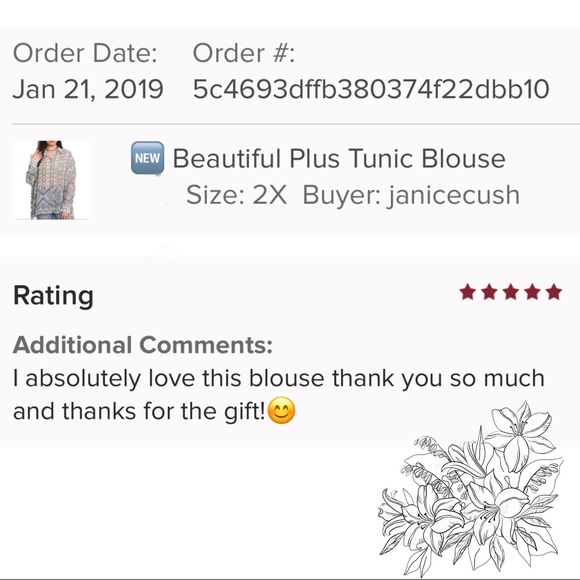 Beautiful Plus Tunic Blouse - Picture 8 of 8